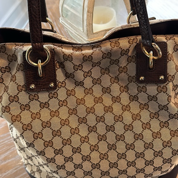 Gucci GG monogram canvas tote bag with COA - Picture 7 of 17